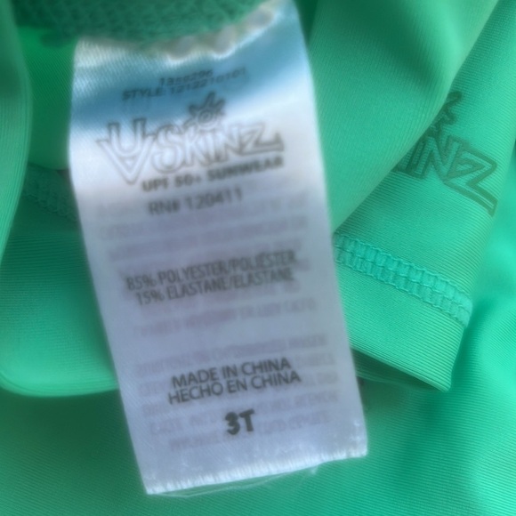 UVSKINZ Green Frog Rashguard Shirt Toddler Size 3 - Picture 4 of 6